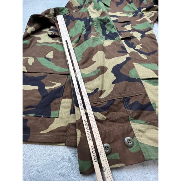 Woodland Camouflage Combat Coat Mens Medium Ripstop SP0100-95-D-0353 Hot Weather - Picture 7 of 10